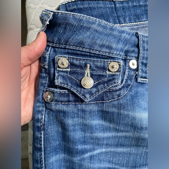 True‎ Religion Jean Legging Flap Pockets Size 28 - Picture 3 of 9
